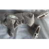 Ikea - Plüschtier - Vandring Hare - Kaninchen - grau, weiß, braun - ca. 40 cm lang - liegend