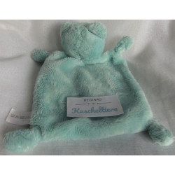 Nicotoy - Schmusetuch - Bär mit aufgestickter Pfote - hellblau - 23 cm lang