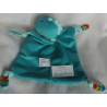 Baby Club - C&A - Schmusetuch - Dino mit Halstuch - türkis, bunte Streifen, hellblau - ca. 28 cm lang