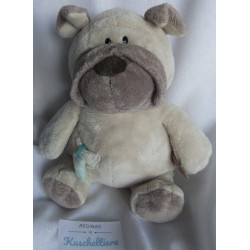 Nici - Plüschtier - Nici Dog's - Hund - Mops mit Hundeknochen in kleiner Bauchtasche - ca. 27 cm groß - Schlenker