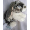 Softtoys - Plüschtier - Hase - grau, weiß - ca. 30 cm lang und ca. 15 cm hoch