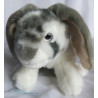 Softtoys - Plüschtier - Hase - grau, weiß - ca. 30 cm lang und ca. 15 cm hoch