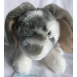 Softtoys - Plüschtier - Hase - grau, weiß - ca. 30 cm lang und ca. 15 cm hoch
