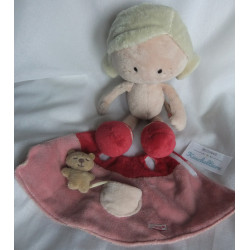 Nici - Plüschtier - Wonderland - Plüschpuppe MiniLina mit Kleid und Teddy - ca. 33 cm groß - Schlenker