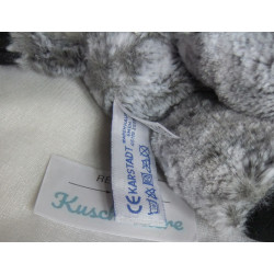 Kuschelwuschel Karstadt - Plüschtier - Esel - grau-weiß meliert, weiß, schwarz - ca. 27 cm groß - liegend