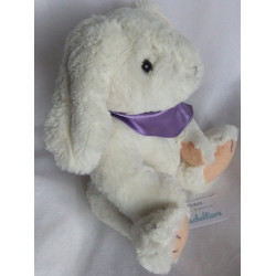 Kuschelwuschel Karstadt - Plüschtier - Hase weiß mit Halstuch lila - magnetisch - ca. 23 cm groß - sitzend