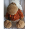 Nici - Plüschtier - Schaf Jolly Mäh Sheebo mit Kapuze - orange, weiß, braun - ca. 50 cm groß - Schlenker