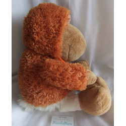 Nici - Plüschtier - Schaf Jolly Mäh Sheebo mit Kapuze - orange, weiß, braun - ca. 50 cm groß - Schlenker