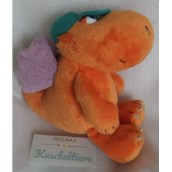 Nici - Plüschtier - Der kleine Drache Kokosnuss - orange, grün - ca. 15 cm groß - Schlenker