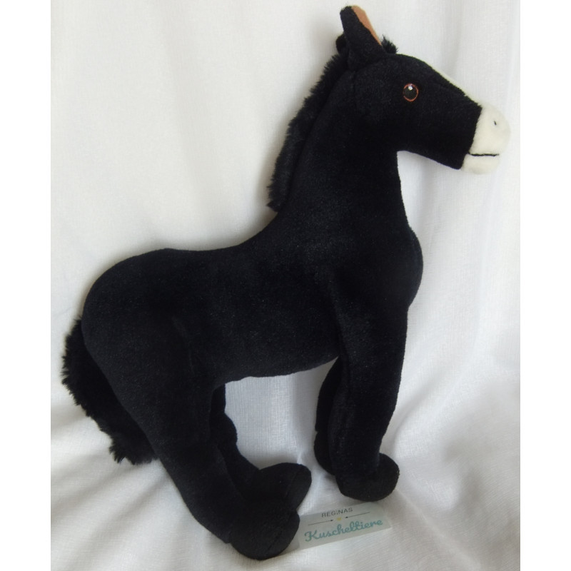 Ikea - Plüschtier - Klappa - Pferd - schwarz, weiß - ca. 35 cm lang und ca. 35 cm hoch - stehend