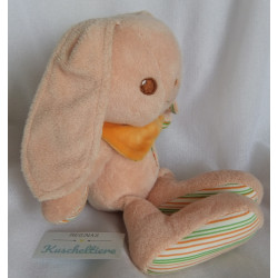 Steiff - Plüschtier - Hase Hannes - mit Halstuch - orange, apricot, bunte Streifen - ca. 25 cm groß - Schlenker