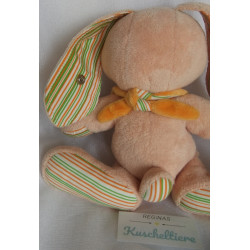 Steiff - Plüschtier - Hase Hannes - mit Halstuch - orange, apricot, bunte Streifen - ca. 25 cm groß - Schlenker