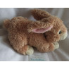 TCM - Tchibo - Plüschtier - Hase Henry Hoppel - braun, creme, rosa - ca. 28 cm lang und ca. 15 cm hoch - liegend