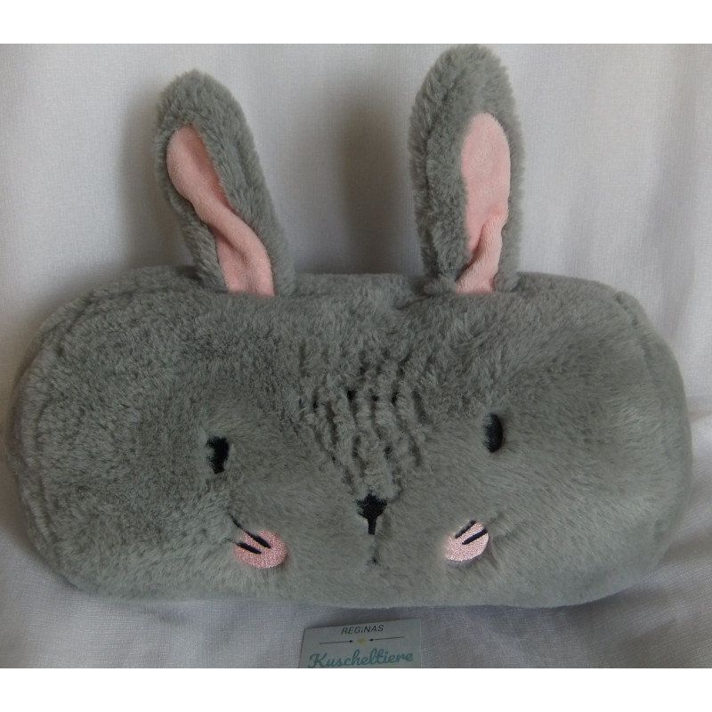 Hunkemöller - Plüschtier Kissen - Kaninchen grau, rosa - ca. 20 cm hoch und ca. 35 cm lang