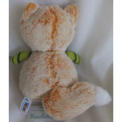 Heunec - Plüschtier - Mixi Mati Fuchs - orange-weiß meliert, grün, blau, orangeca. 20 cm groß - sitzend