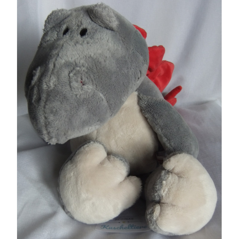 Nici - Plüschtier - Dinosaurier - grau, rot, weiß - ca. 45 cm groß - Schlenker