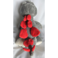Nici - Plüschtier - Dinosaurier - grau, rot, weiß - ca. 45 cm groß - Schlenker