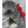 Nici - Plüschtier - Dinosaurier - grau, rot, weiß - ca. 45 cm groß - Schlenker