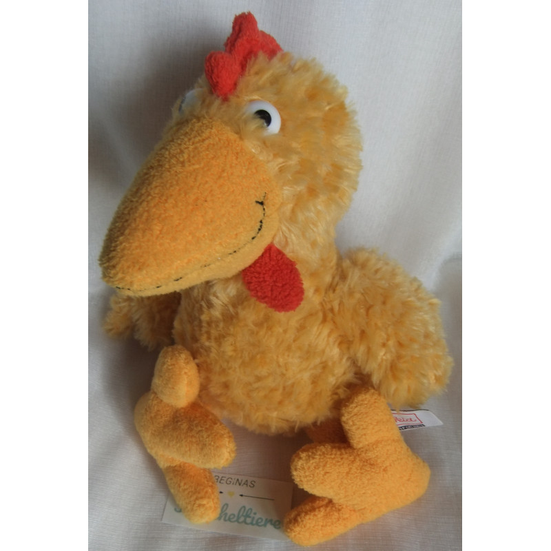Sigikid - Plüschtier - Huhn Zicke Zacke - gelb, rot - ca. 25 cm groß - Schlenker