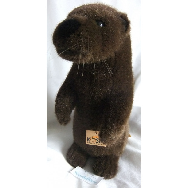 Kösener Spielzeug Manufaktur GmbH - Plüschtier - Otter - dunkelbraun - ca. 35 cm groß - stehend - aufrecht