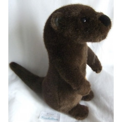 Kösener Spielzeug Manufaktur GmbH - Plüschtier - Otter - dunkelbraun - ca. 35 cm groß - stehend - aufrecht