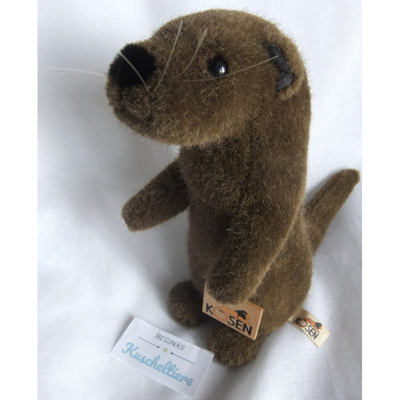 Kösener Spielzeug Manufaktur GmbH - Plüschtier - Otter klein - dunkelbraun - ca. 24 cm groß - aufrecht stehend