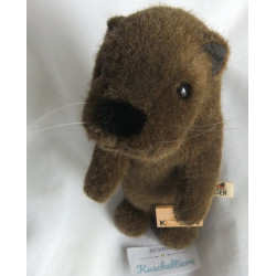 Kösener Spielzeug Manufaktur GmbH - Plüschtier - Otter klein - dunkelbraun - ca. 24 cm groß - aufrecht stehend