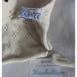 IdiS Toodo - Schmusetuch - Organic Cotton Baumwolle - Hase - beige, grau - ca. 18 cm lang