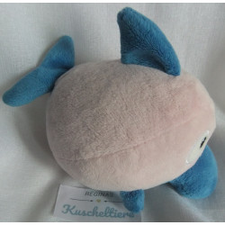 Nici - Plüschtier Badetier Flubbydubs Delfin - rosa, blau, Motive Fische- ca. 15 cm groß - liegend