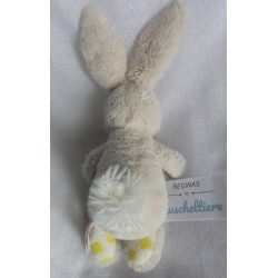 Nici - Plüschtier - Spring 2016 - Hase beige, weiß mit gelben Punkten, kleiner Schmetterling am Ohr  - ca. 15 cm groß
