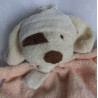 Schmusetuch - Hund mit Mütze und Schal - rosa, beige, braun - ca. 23 cm lang