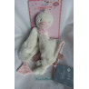Spiegelburg Baby Glück - Schmusetuch - Gans weiß/rosa mit Halstuch rosa mit Blumenmotive - ca. 30 cm lang