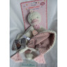 Spiegelburg Baby Glück - Schmusetuch - Gans weiß/rosa mit Halstuch rosa mit Blumenmotive - ca. 30 cm lang