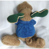 Nici - Plüschtier - Elch Detlef - braun, blau, grün - ca. 43 cm groß - liegend
