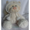 Nici - Plüschtier - Katze Schneekatze Snowcat mit Kapuze - creme, weiß, vanille  - ca. 35 cm groß - Schlenker