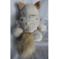 Nici - Plüschtier - Katze Schneekatze Snowcat mit Kapuze - creme, weiß, vanille  - ca. 35 cm groß - Schlenker