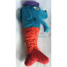Ikea - Plüschtier - Sagoskatt 2021 - Meerjungfrau-Hund - blau, orange-rostbraun - ca. 35 cm groß