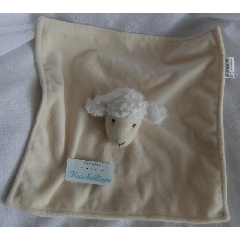 Inware - Inwolino - Schmusetuch - Lamm Bert - creme, weiß, braun - ca. 29 cm x 27 cm groß
