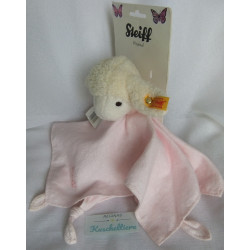 Steiff - Schmusetuch zweilagig - Träum süss - Lamm - rosa - ca. 28 cm lang