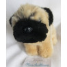 Stofftiergarten - Plüschtier - Hund - Mops - hellbraun, schwarz - ca. 15 cm hoch und ca. 15 cm lang