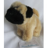 Stofftiergarten - Plüschtier - Hund - Mops - hellbraun, schwarz - ca. 15 cm hoch und ca. 15 cm lang