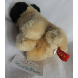 Stofftiergarten - Plüschtier - Hund - Mops - hellbraun, schwarz - ca. 15 cm hoch und ca. 15 cm lang