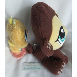 Hasbro - Littlest Pet Shop zwei Plüschtiere Affe VIP Monkey und kleines Küken