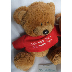 Zwei Plüschtiere - Te-Importe Bär mit T-Shirt mit Schriftzug  und Sunkid Bär mit Halstuch I love you