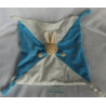 Rainbow - Schmusetuch - Hase - blau, weiß braun - ca. 29 cm x 29 cm groß