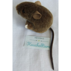 Kösener Spielzeug Manufaktur GmbH - Plüschtier - Maus mini - braun - ca. 10 cm groß - liegend