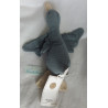 H&M - Plüschtier Stofftier - Ente - Musselin - taubengrau - mit Knistergeräusch - ca. 27 cm lang - liegend