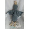 H&M - Plüschtier Stofftier - Ente - Musselin - taubengrau - mit Knistergeräusch - ca. 27 cm lang - liegend