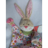 Sigikid - Schmusetuch - Hase Bungee Bunny mit bunten Blumenmotiven und Halstuch - ca. 27 cm lang