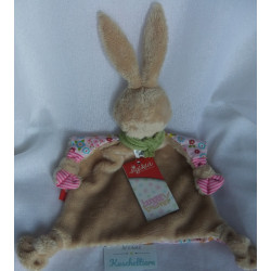 Sigikid - Schmusetuch - Hase Bungee Bunny mit bunten Blumenmotiven und Halstuch - ca. 27 cm lang